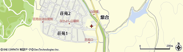 兵庫県猪名川町（川辺郡）紫合（神子ヶ谷）周辺の地図