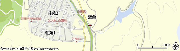 兵庫県猪名川町（川辺郡）紫合（蟹ヶ谷）周辺の地図