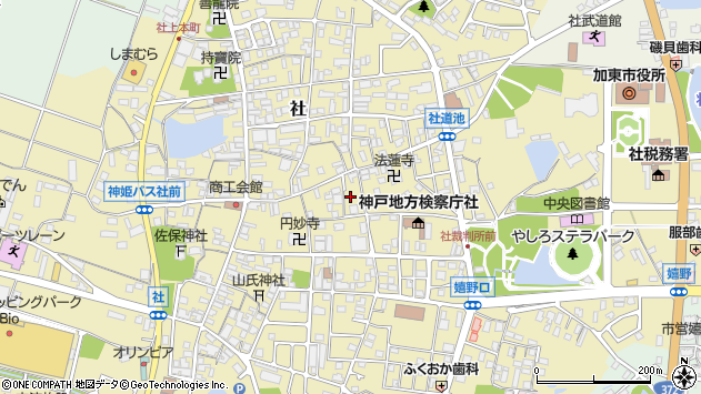 〒673-1431 兵庫県加東市社の地図