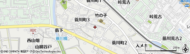 愛知県岡崎市蓑川町（東屋敷）周辺の地図