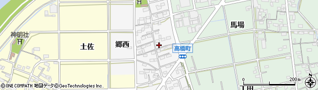 愛知県岡崎市高橋町周辺の地図