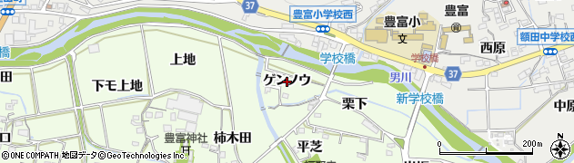 愛知県岡崎市牧平町（ゲンノウ）周辺の地図
