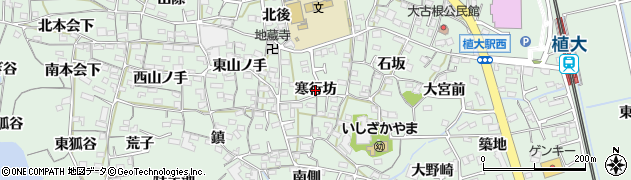 愛知県阿久比町（知多郡）植大（寒行坊）周辺の地図