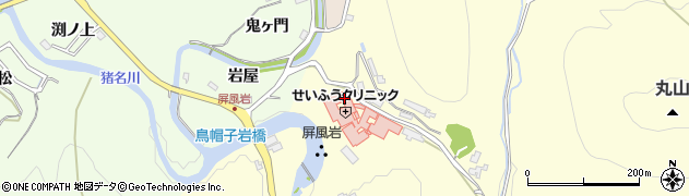 兵庫県猪名川町（川辺郡）北田原（屏風岳）周辺の地図