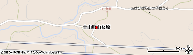 滋賀県甲賀市土山町山女原周辺の地図