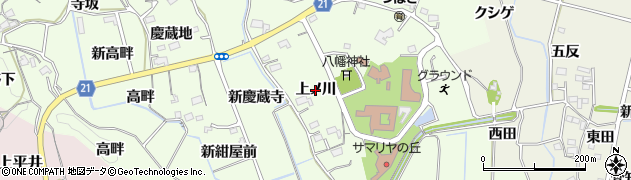 愛知県新城市矢部（上ノ川）周辺の地図