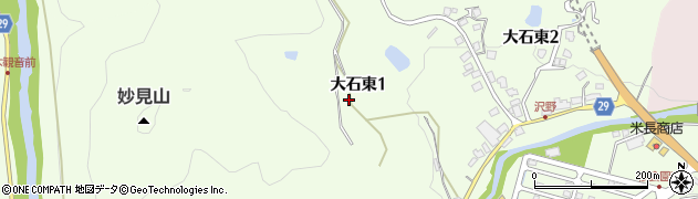 滋賀県大津市大石東1丁目周辺の地図