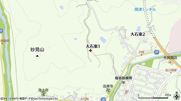 〒520-2264 滋賀県大津市大石東の地図