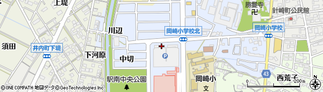 愛知県岡崎市針崎町（五反田）周辺の地図