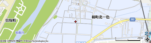 三重県四日市市楠町北一色周辺の地図