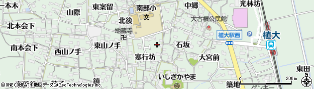 愛知県知多郡阿久比町植大寒行坊8周辺の地図