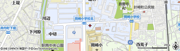 愛知県岡崎市針崎町（大坪）周辺の地図