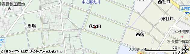 愛知県岡崎市上青野町八ツ田周辺の地図