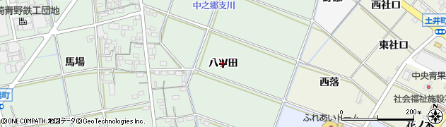 愛知県岡崎市上青野町（八ツ田）周辺の地図