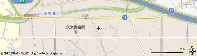 兵庫県加東市久米周辺の地図