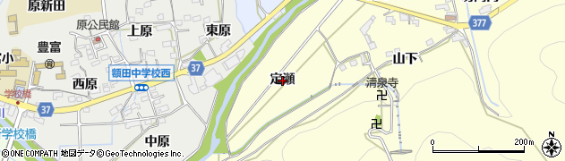 愛知県岡崎市細光町（定瀬）周辺の地図