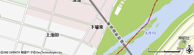愛知県安城市川島町下堤東周辺の地図