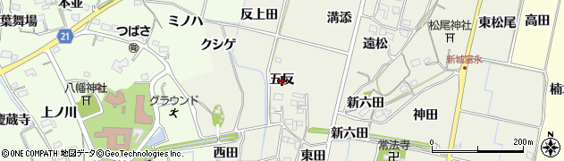 愛知県新城市富永（五反）周辺の地図