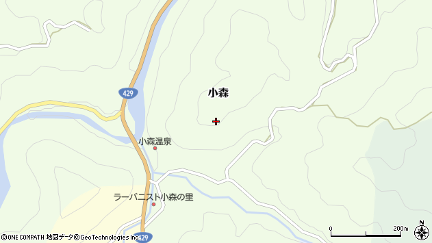 〒709-2404 岡山県加賀郡吉備中央町小森の地図