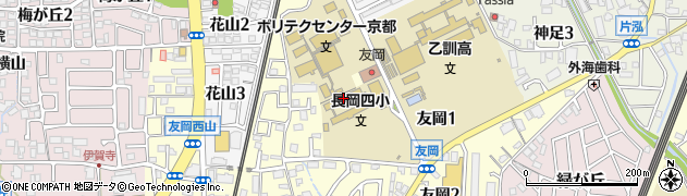 長岡京市立長岡第四小学校周辺の地図