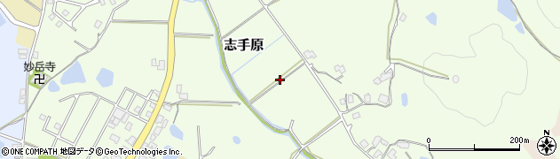 兵庫県三田市志手原周辺の地図