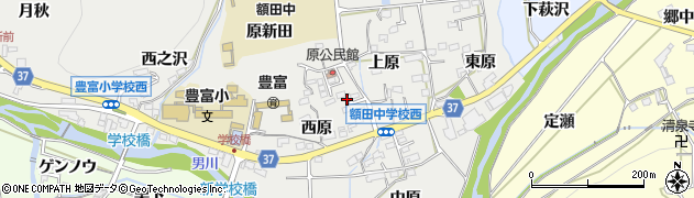 愛知県岡崎市樫山町西原126周辺の地図