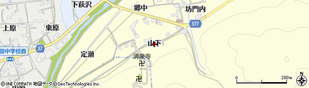 愛知県岡崎市細光町（山下）周辺の地図
