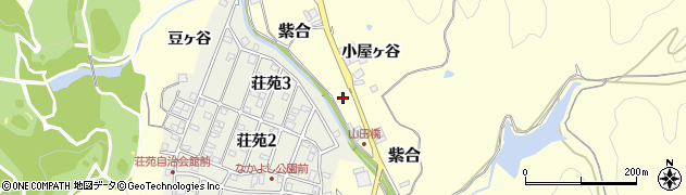 兵庫県猪名川町（川辺郡）紫合（山田西原）周辺の地図
