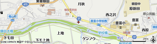 愛知県岡崎市樫山町（月秋）周辺の地図