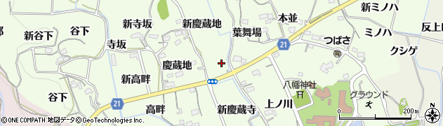 愛知県新城市矢部周辺の地図