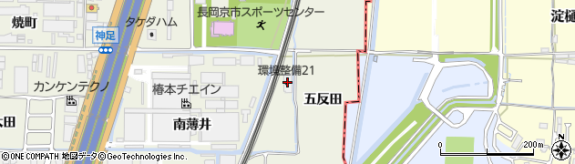 京都府長岡京市神足（塚田）周辺の地図