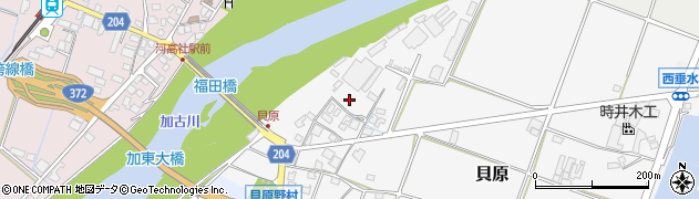 兵庫県加東市貝原周辺の地図