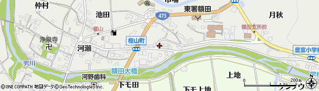 愛知県岡崎市樫山町市場6-12周辺の地図