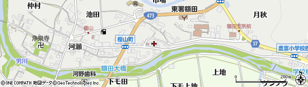 愛知県岡崎市樫山町市場6-3周辺の地図