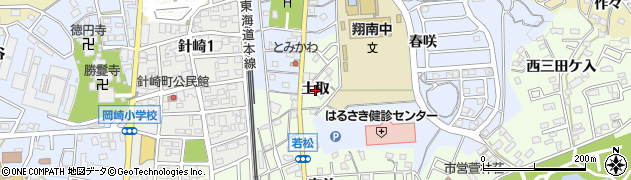 愛知県岡崎市若松町（土取）周辺の地図