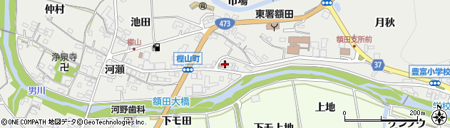 愛知県岡崎市樫山町市場6-13周辺の地図