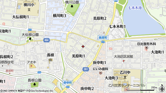 〒475-0073 愛知県半田市美原町の地図