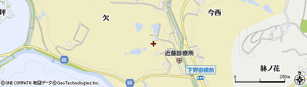 兵庫県宝塚市下佐曽利欠周辺の地図
