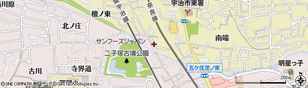 京都府宇治市木幡南端23周辺の地図