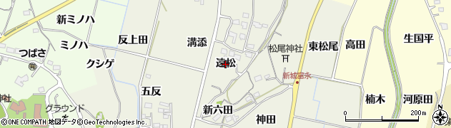 愛知県新城市富永（遠松）周辺の地図
