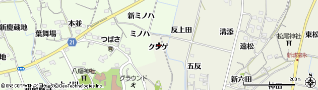 愛知県新城市富永（クシゲ）周辺の地図