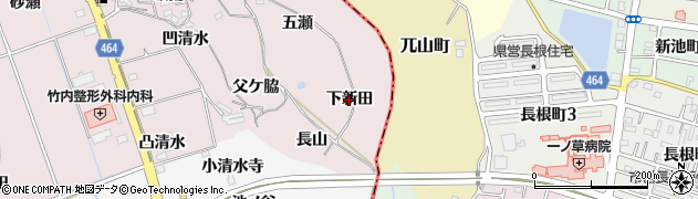 愛知県阿久比町（知多郡）萩（下新田）周辺の地図