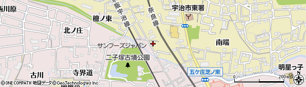 京都府宇治市木幡南端22周辺の地図