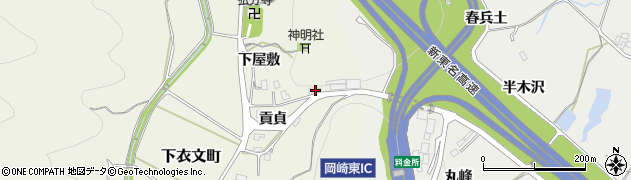 愛知県岡崎市下衣文町下屋敷37周辺の地図