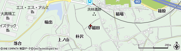 愛知県新城市有海（早稲田）周辺の地図