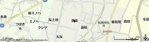 愛知県新城市富永（溝添）周辺の地図