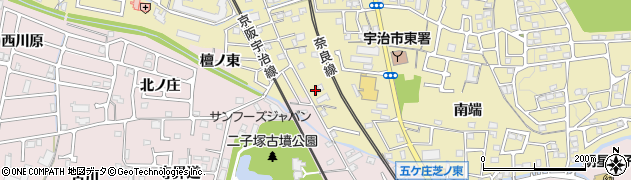 京都府宇治市木幡南端21周辺の地図