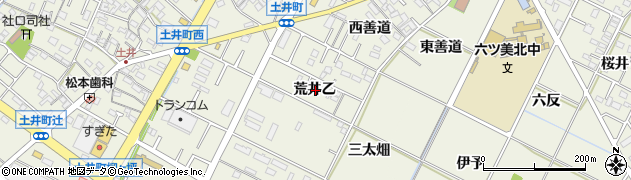 愛知県岡崎市土井町荒井乙周辺の地図