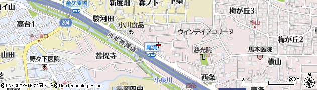 京都府長岡京市下海印寺方丸周辺の地図