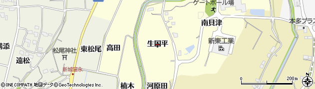 愛知県新城市大宮（生国平）周辺の地図